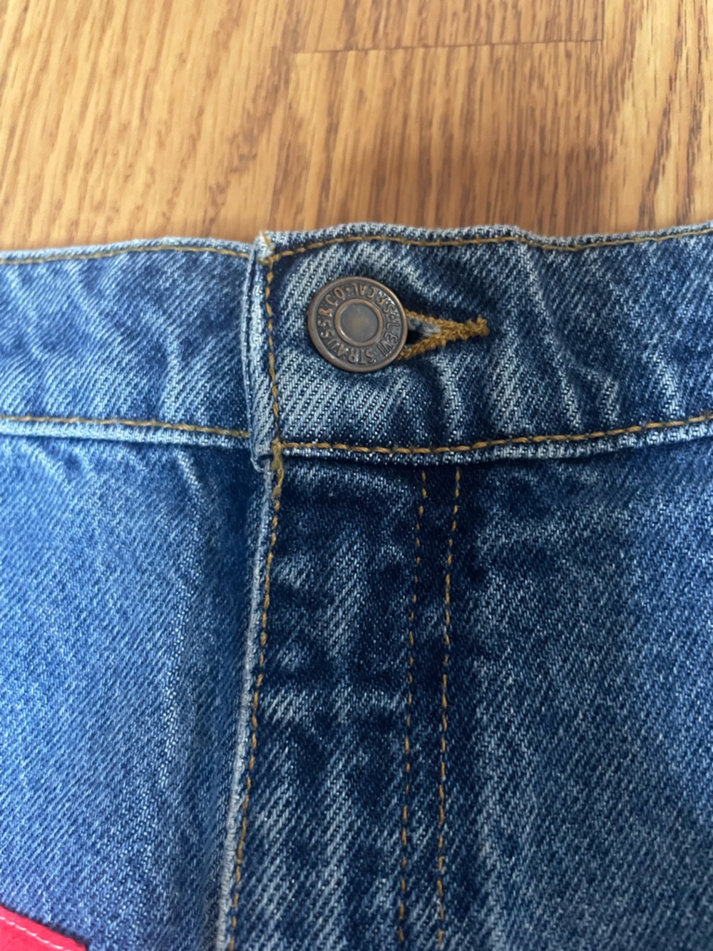 Vintage Levi’s 551 Denim Shorts Upcycled Patchwork Urban Outfitters - Picture 7 of 9